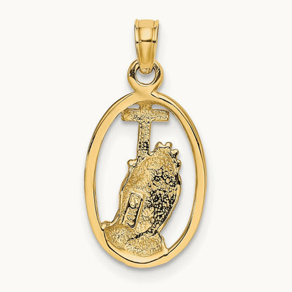 W/ Rhodium Praying Hands and Cross Charm, 14K