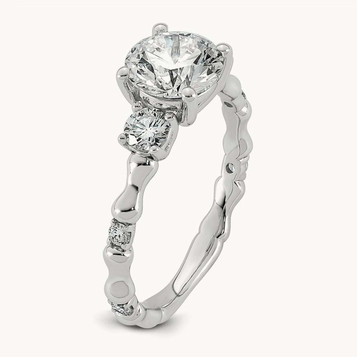 Round Center Ring, 1 7/8-3 5/8 ct Lab-Grown Diamond