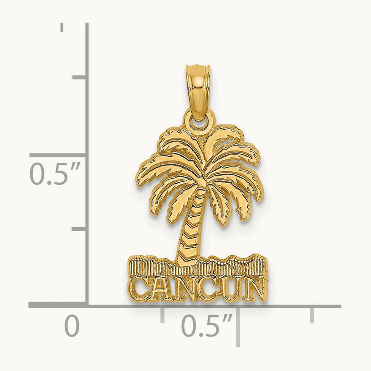 CANCUN Under Palm Tree Charm, 14K