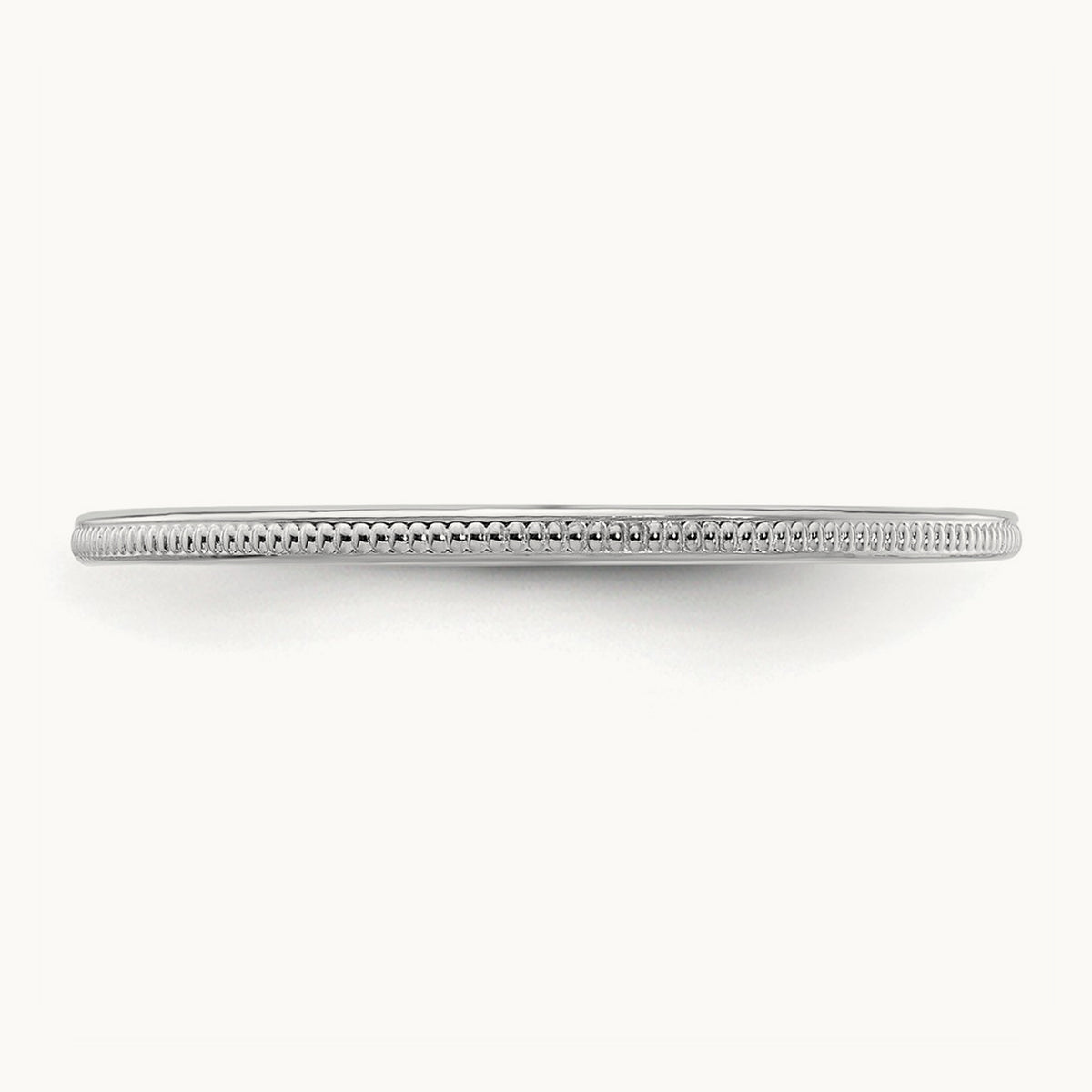 Milgrain Stackable Band — 10K White Gold, 7