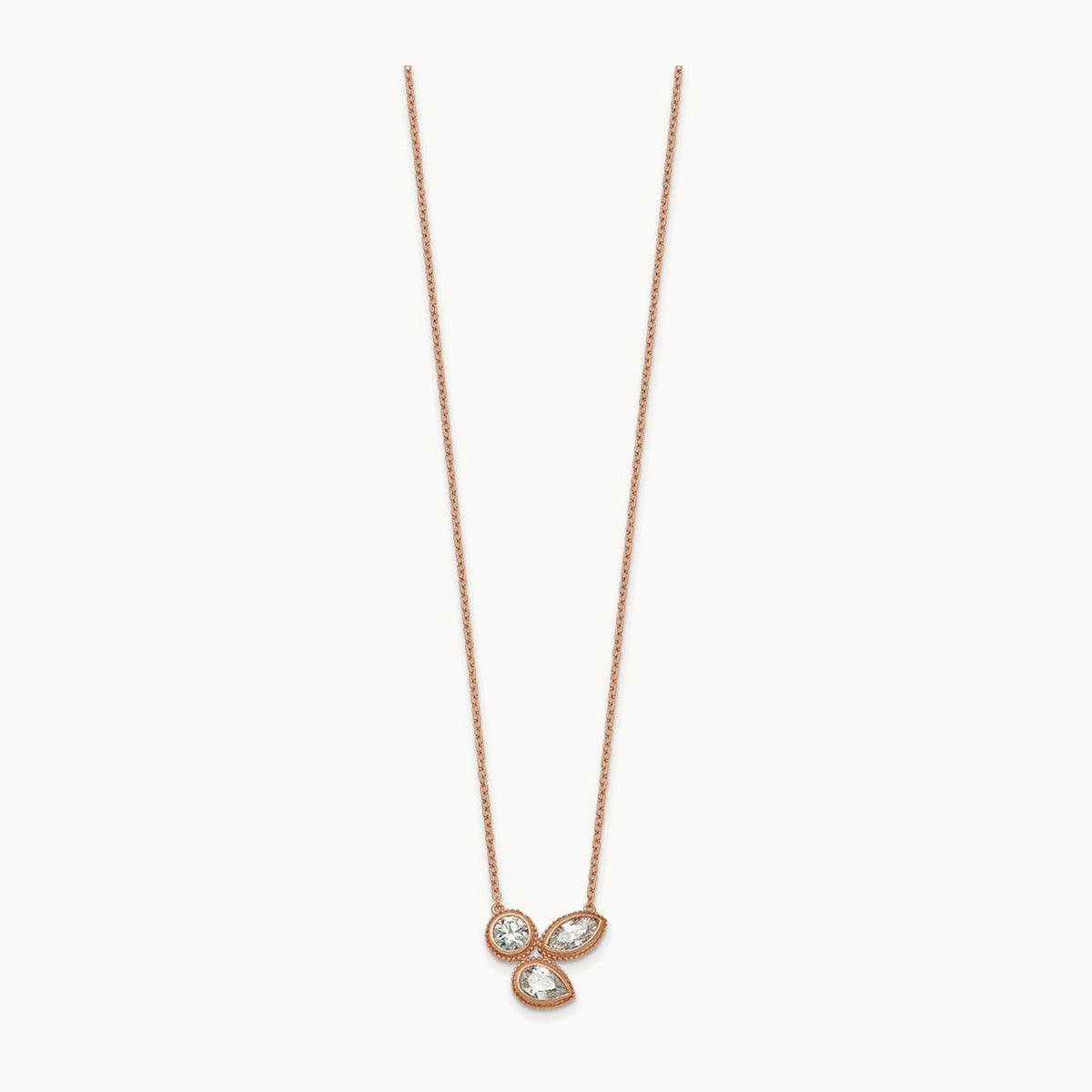3 Stone Necklace, 1.00 ct tw Lab-Grown Diamond
