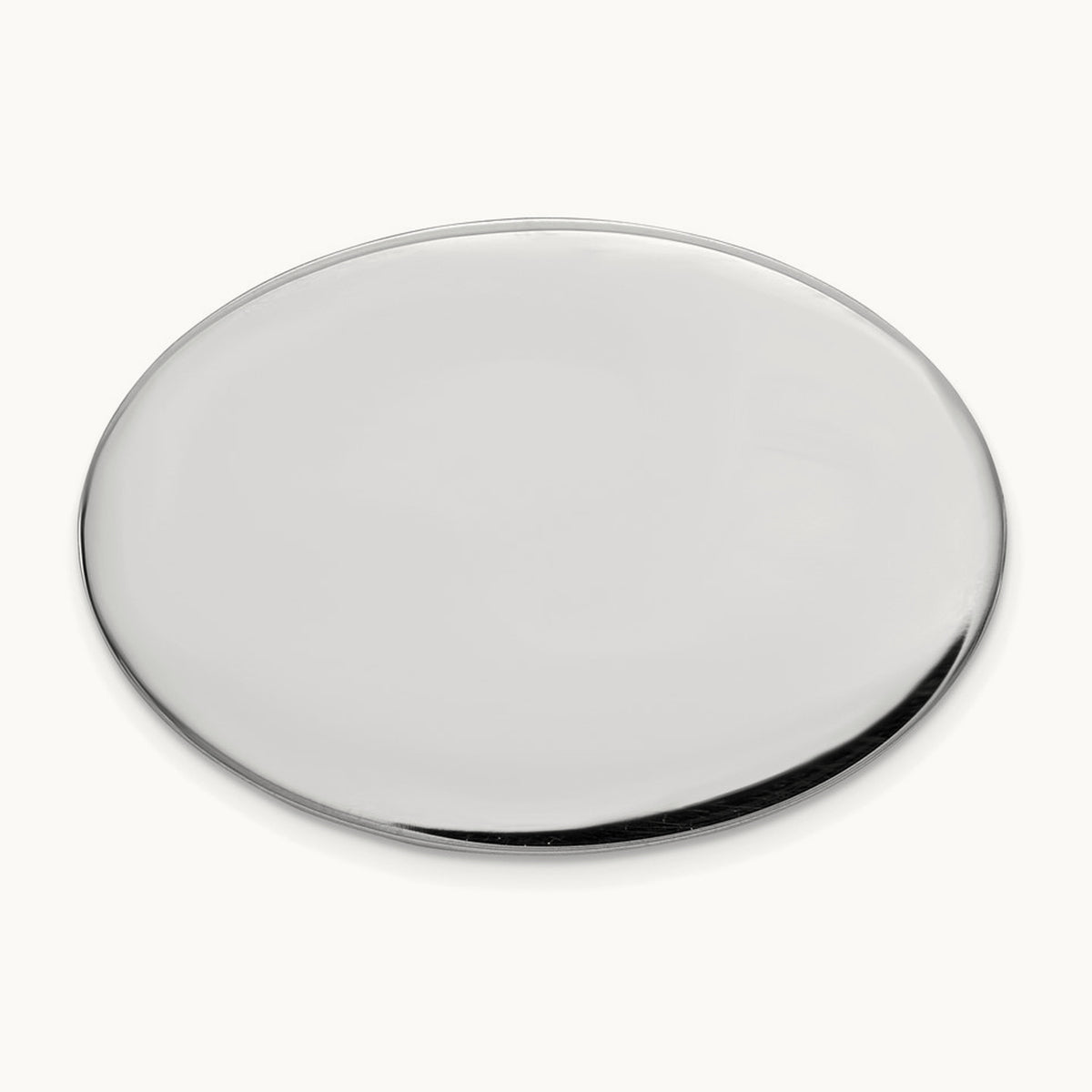 Men's Oval Tie Tac — 14K White Gold