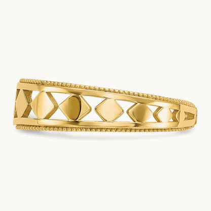 Diamond Shapes Toe Ring, 14K