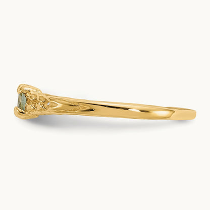 Madi K Aquamarine Birthstone Baby Ring, 3mm, 14K