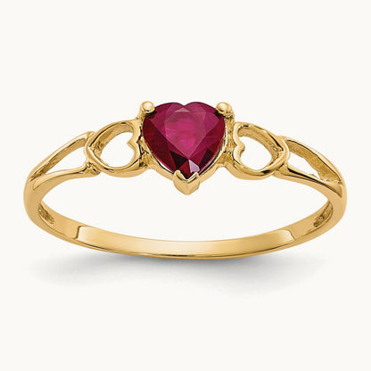 Ruby Birthstone Ring, 14K