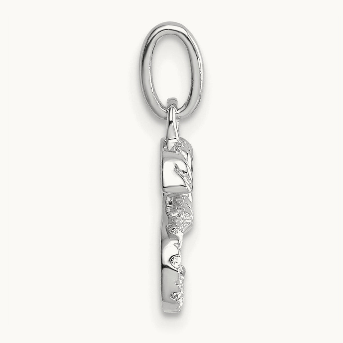 Twisted Diamond Charm — 14K White Gold, S