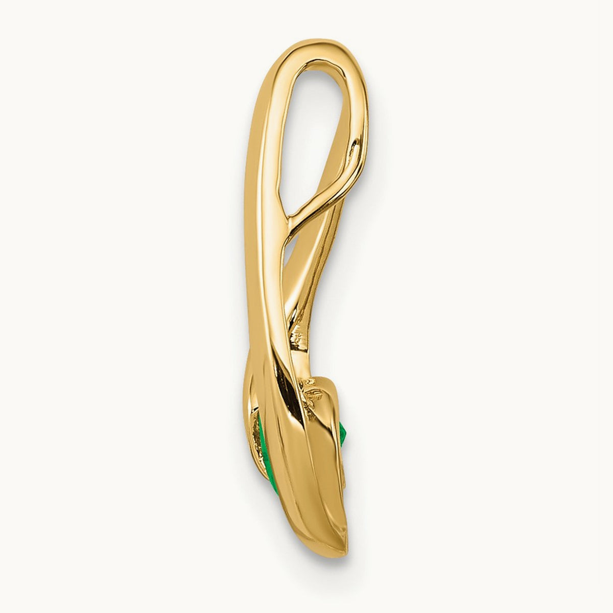 Emerald Pendant — 14K Yellow Gold