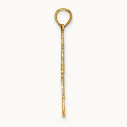 Polished Trumpet Charm, 14K
