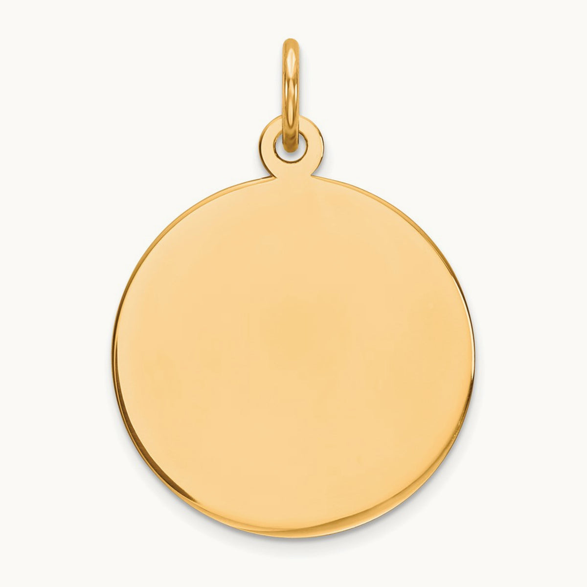 Round Disc Charm, 14K