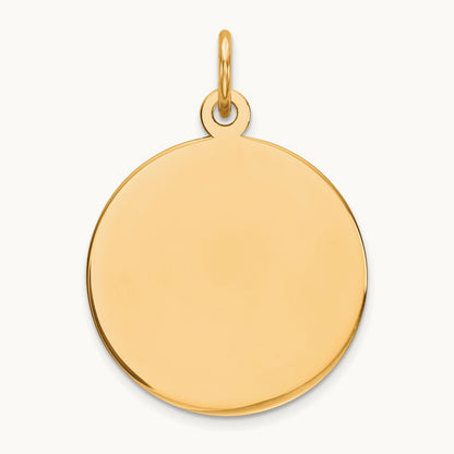 Round Disc Charm, 14K