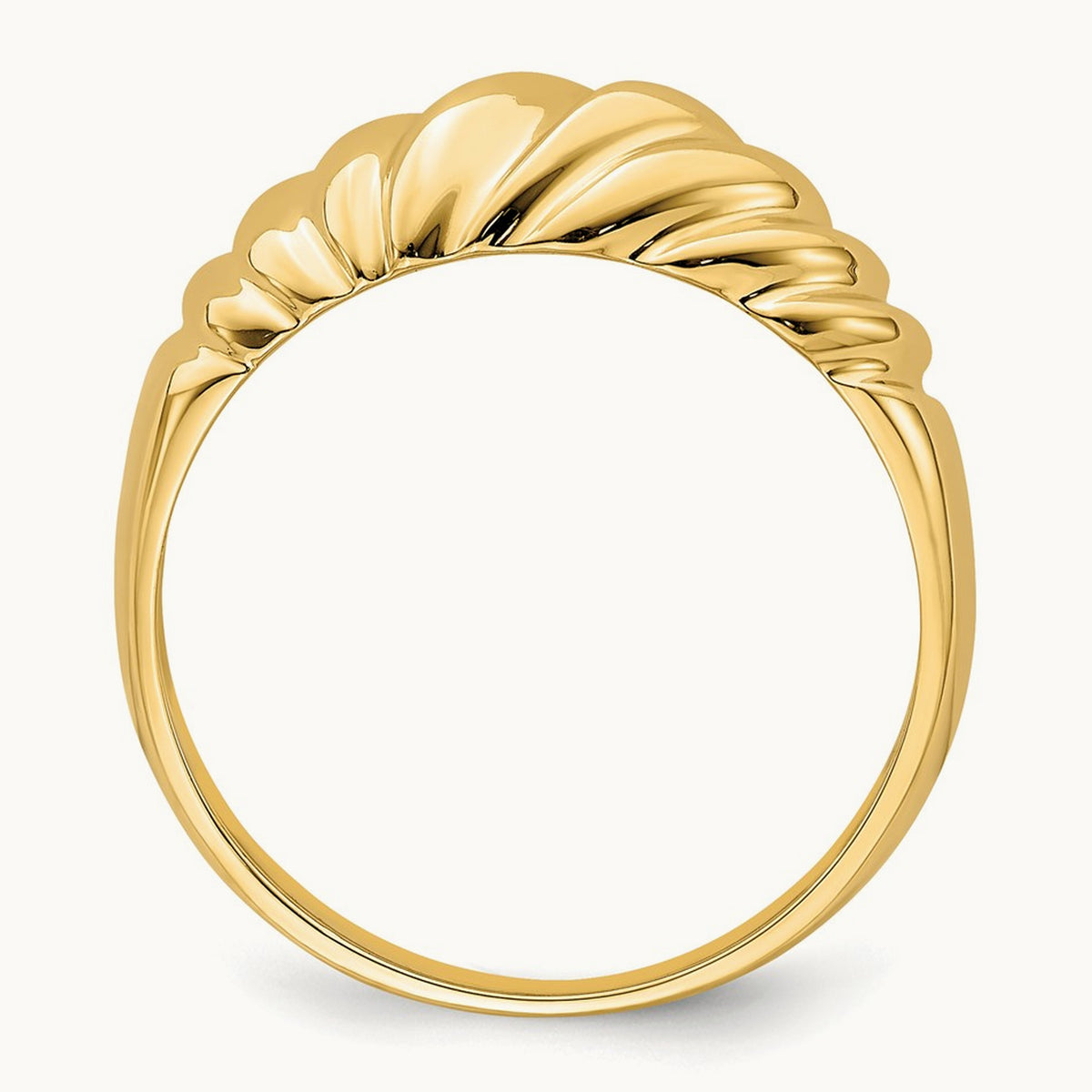 Polished Dome Ring, 14K