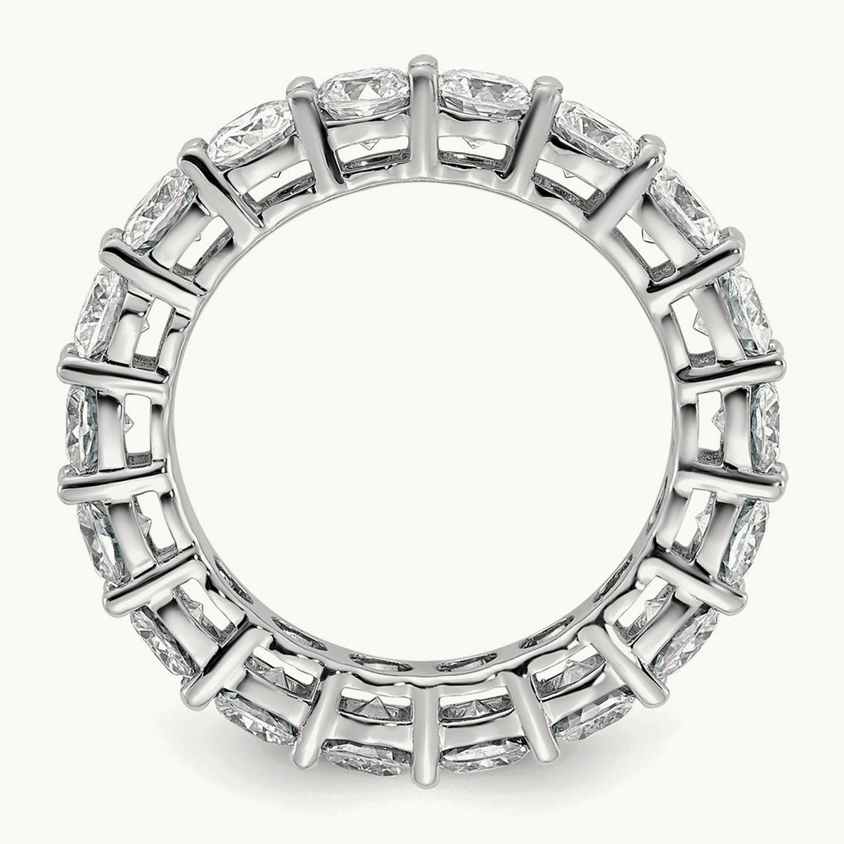 Cushion Eternity Band, 3.50 ct tw Lab-Grown Diamond — 14K White Gold