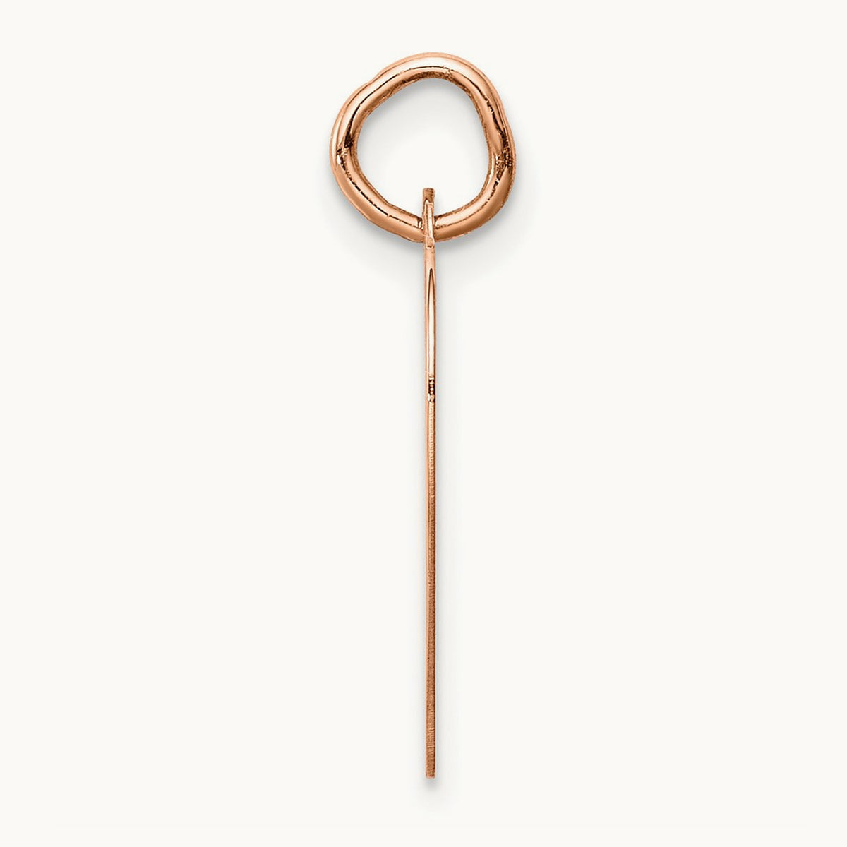 Polished Heart Shaped Disc Pendant, 14K Rose