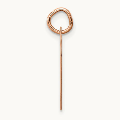 Polished Heart Shaped Disc Pendant, 14K Rose