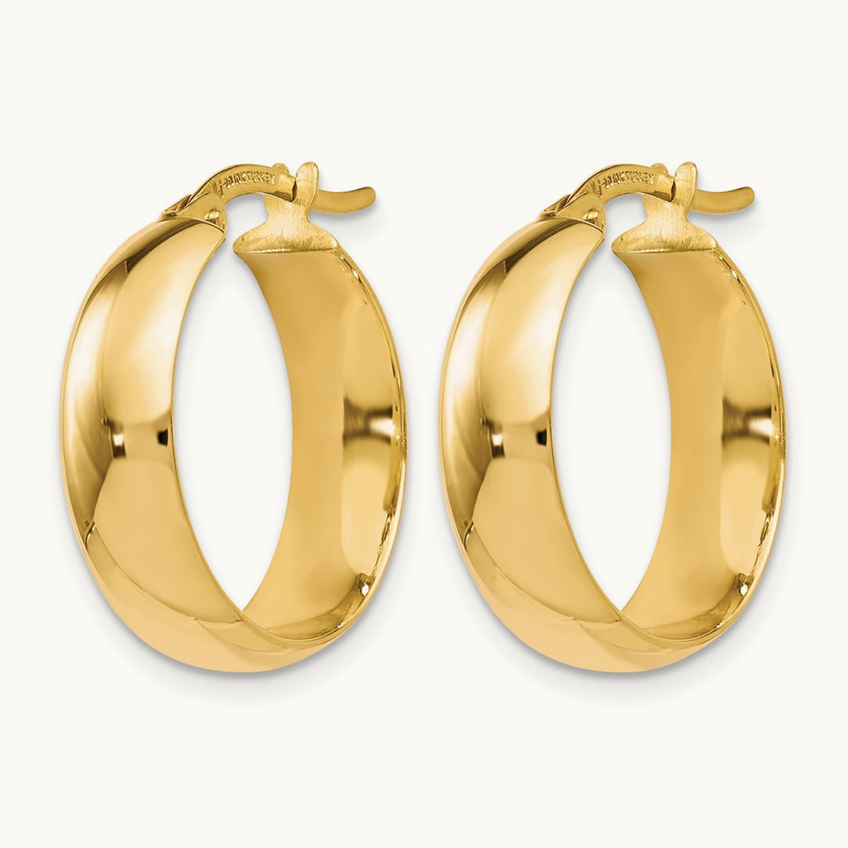 Polished Hinged Hoop Earrings, 10K — Leslie's