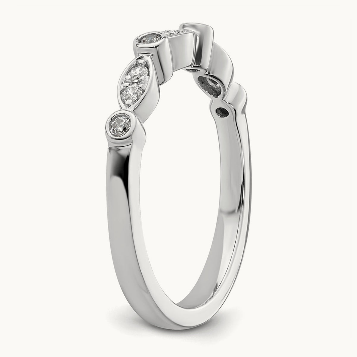 Diamond Wedding Band, 14K White Gold