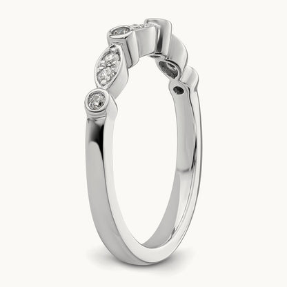 Diamond Wedding Band, 14K White Gold