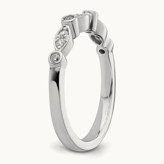 Diamond Wedding Band, 14K White Gold