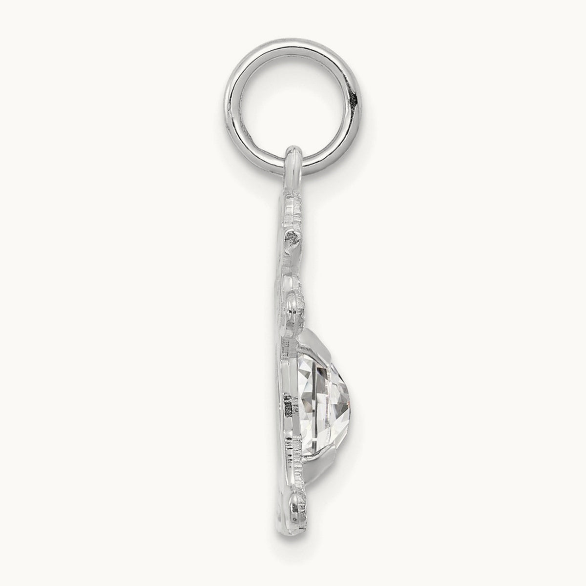 Girl 6x4 Oval Genuine Topaz-April — 14K White Gold