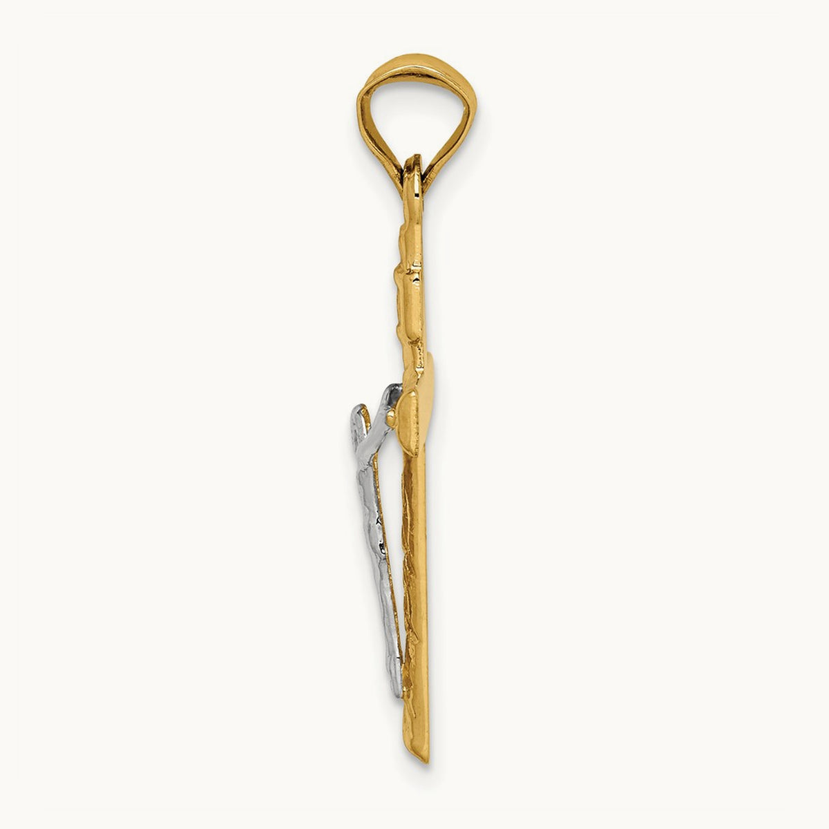 Crucifix Pendant, 14K Two-tone