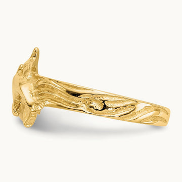 Dolphin Toe Ring, 14K