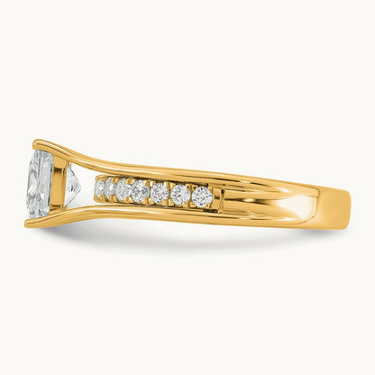 Princess Engagement Ring, 1.75-3.00 ct tw Lab-Grown Diamond — 1 7/8 ct, 14K Yellow Gold