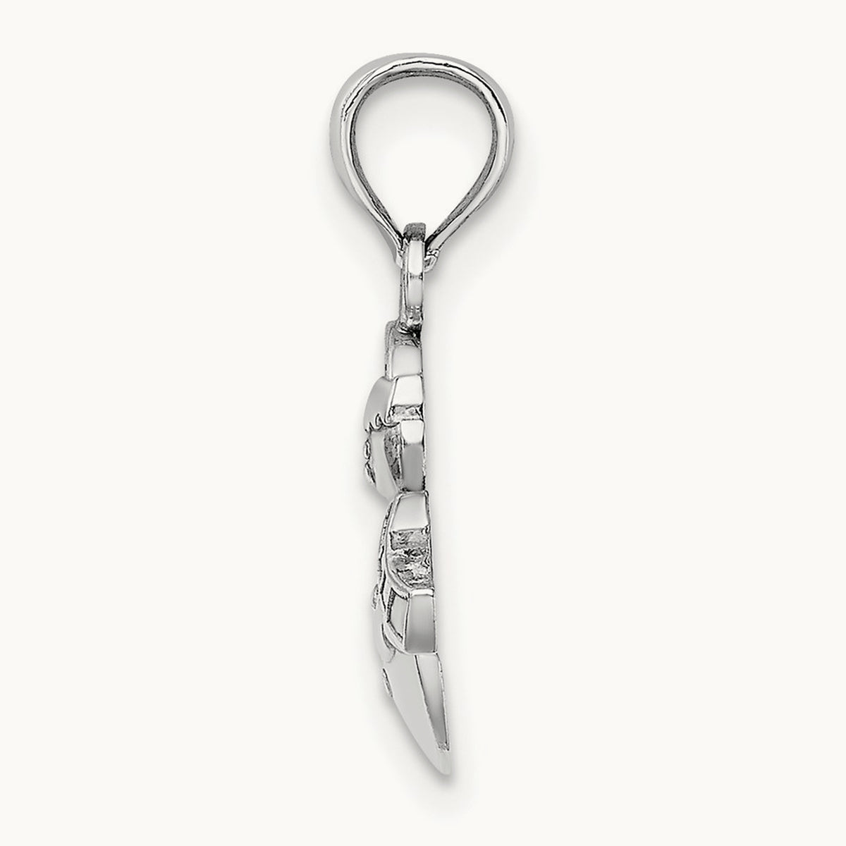 Snowman Charm — 14K White Gold