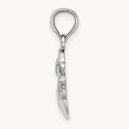 Snowman Charm — 14K White Gold