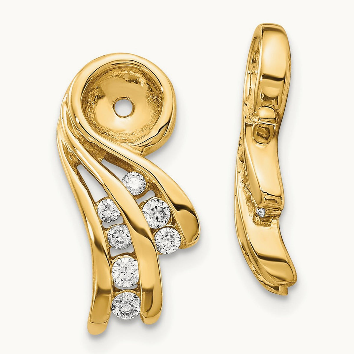AA Fancy Diamond Earring Jacket, 14K