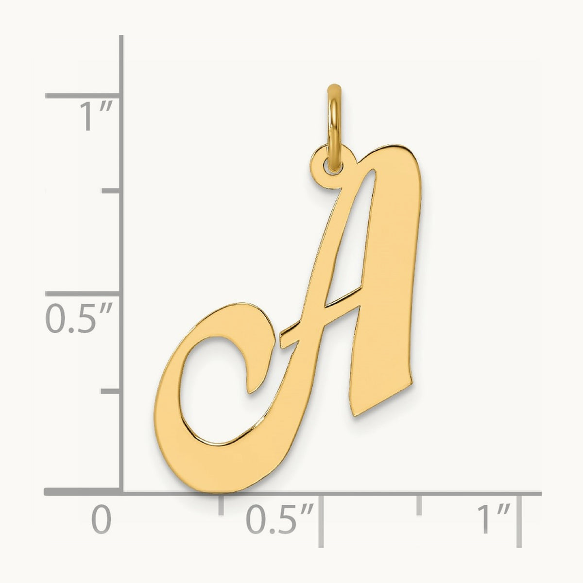 Large Fancy Script Initial Charm