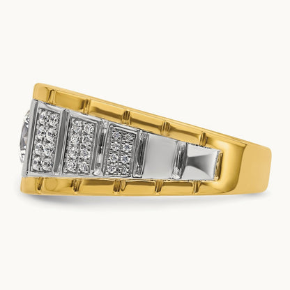Semi-Mount Men's Ring, 0.50 ct tw Lab-Grown Diamond