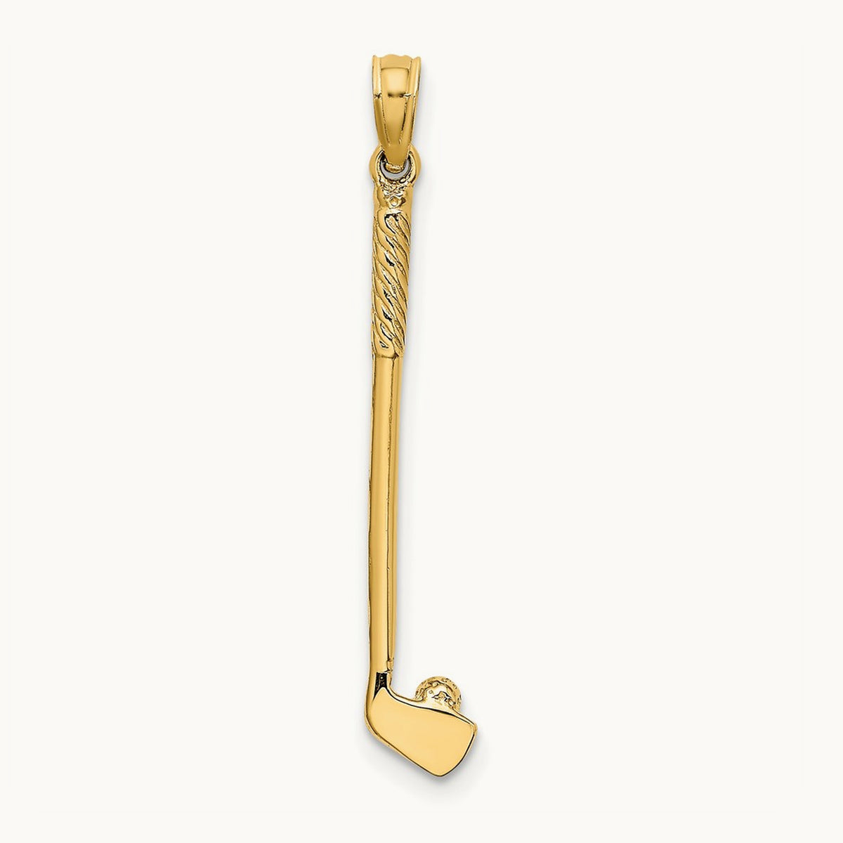 3-D Single Golf Club with Ball Charm, 14K