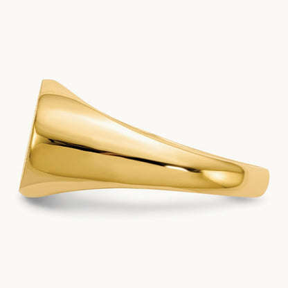 Open Back Mens Signet Ring — photo set