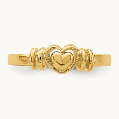 Polished Heart Ring, 14K