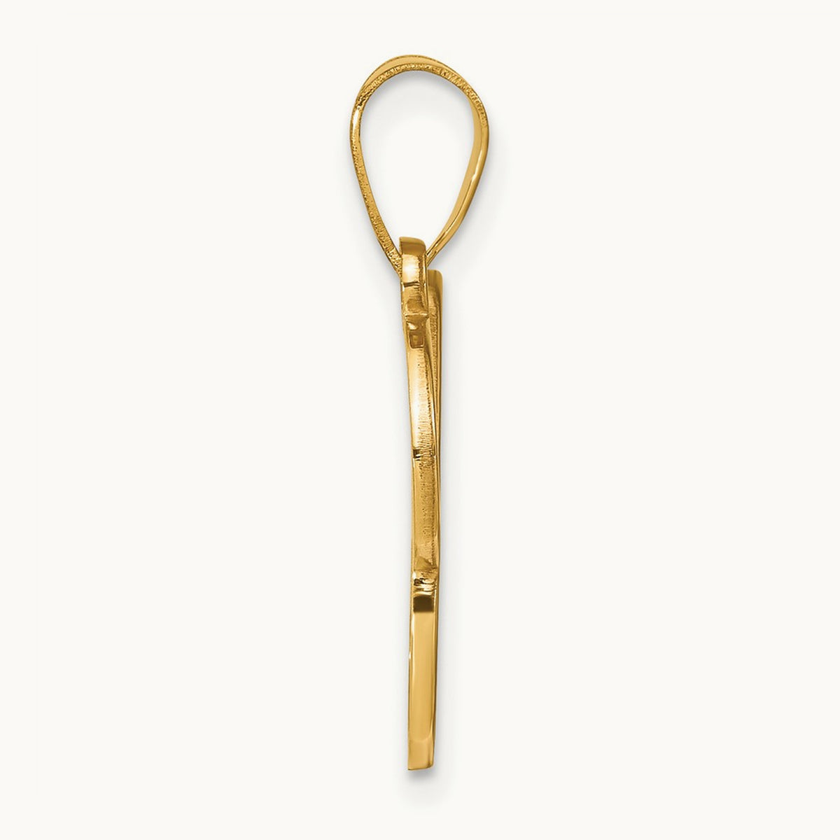 Script Initial Pendant with Diamond — C