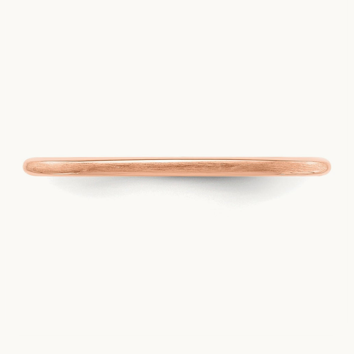 Half Round Satin Stackable Band — 14K Rose Gold