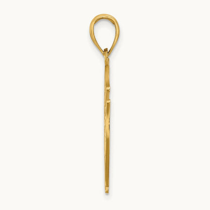 VFD Ladies AUX Shield Charm, 14K