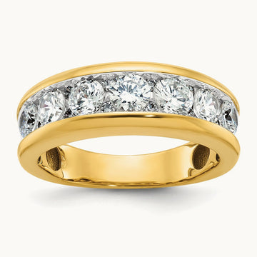 IBGoodman Men's Polished 1.5ctw Diamond Ring, 14K with White Rhodium