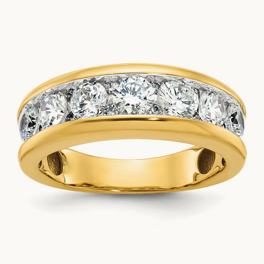 IBGoodman Men's Polished 1.5ctw Diamond Ring, 14K with White Rhodium