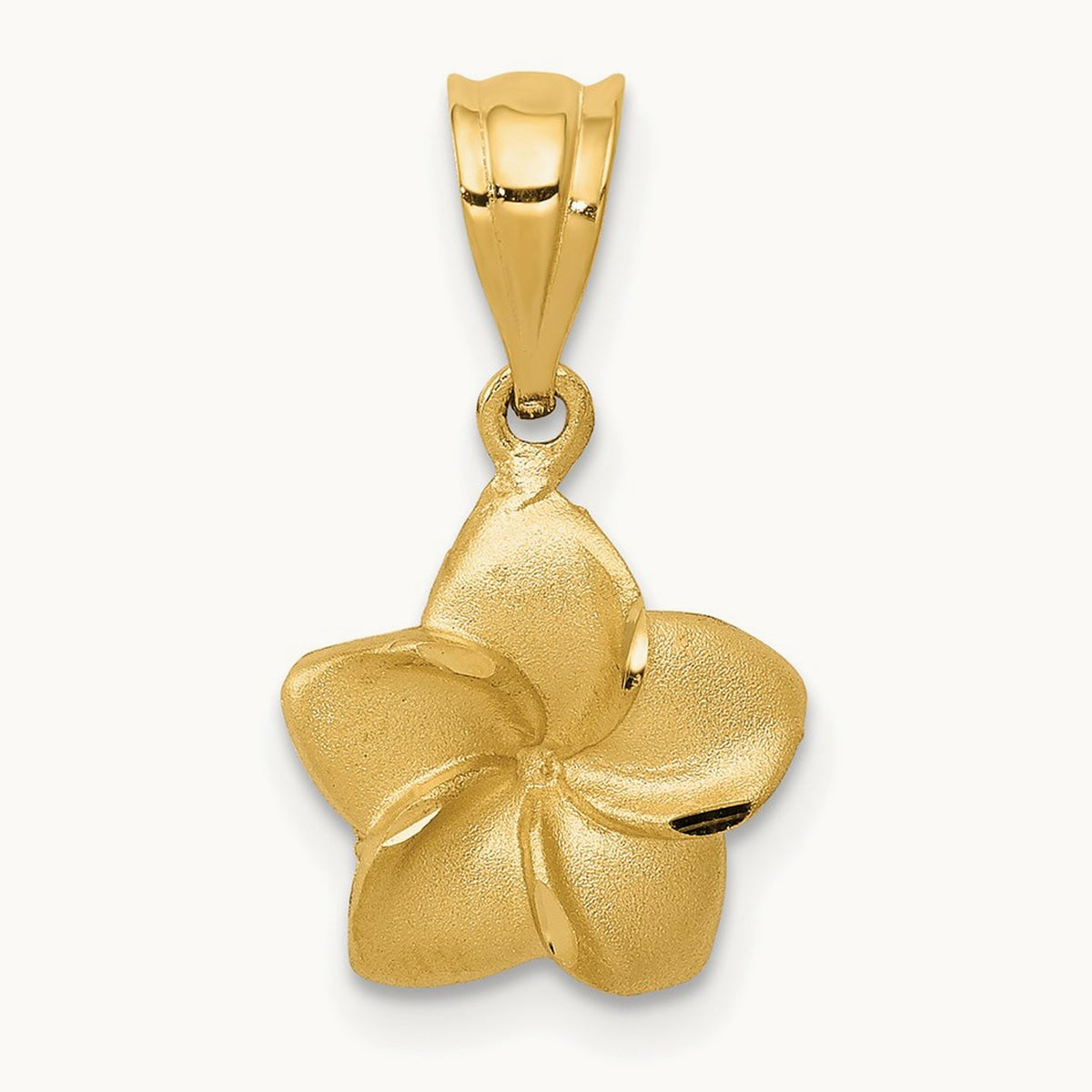 Plumeria Floral Charm Pendant — 19mm