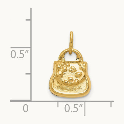 3-D Purse Charm, 14K