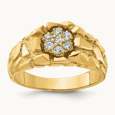 Men's Cluster Nugget Ring, 0.25 ct tw Lab-Grown Diamond