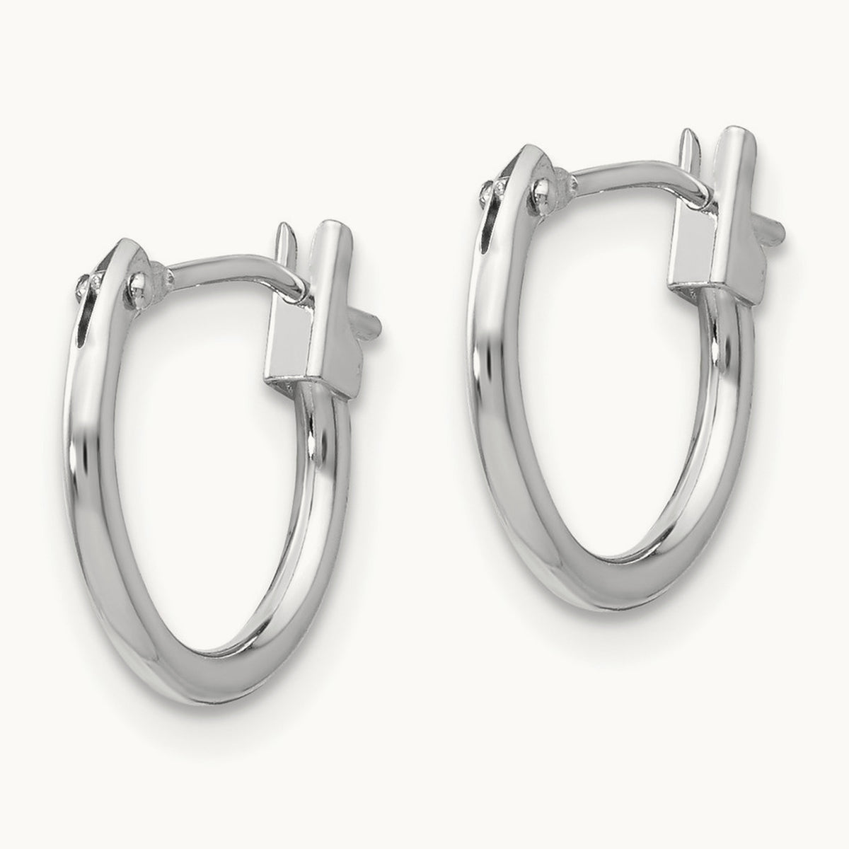 Endless Hoop Earrings — 14K White Gold, 1.25mm