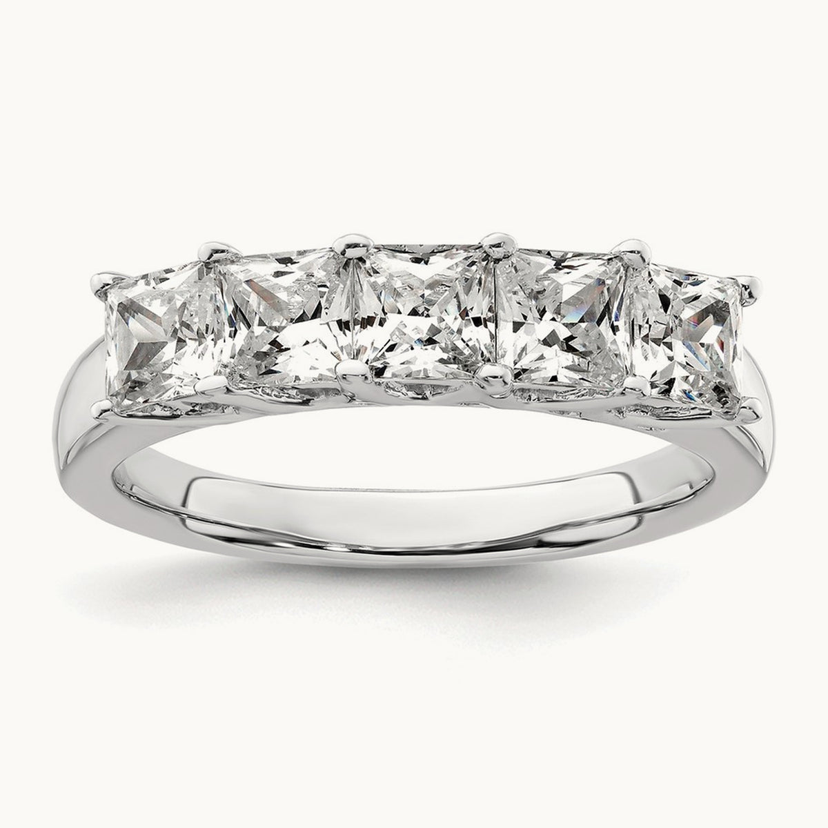 Princess-Cut 5-Stone Band — 1 1/2 ct, 7