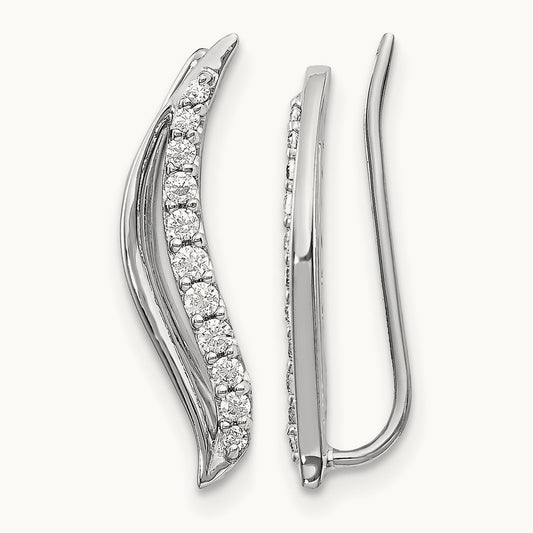 Earrings Climber, 0.25 ct tw Lab-Grown Diamond