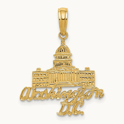 WASHINGTON D.C. Capitol Building Pendant, 14K