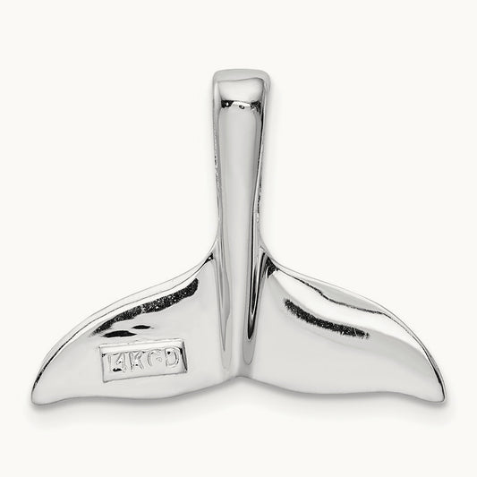 Whale Tail Slide, 14K White Gold
