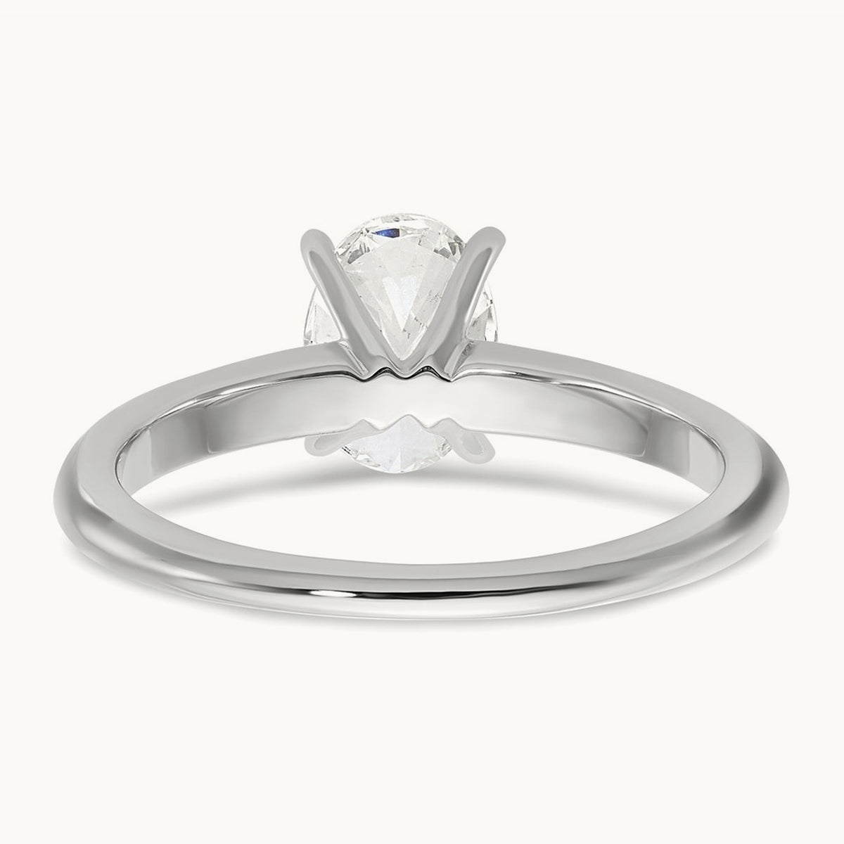 Oval 8X Ring, 1.00 ct tw Lab-Grown Diamond — 14K White Gold