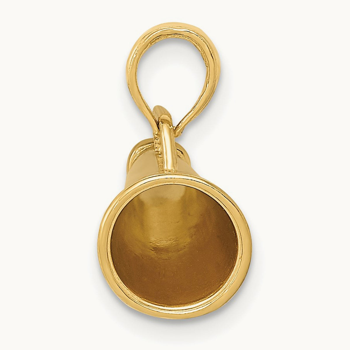 Polished 3-D Small Megaphone Pendant, 14K
