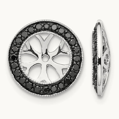 Black Diamond Earring Jackets — 12mm, 0.368 ct